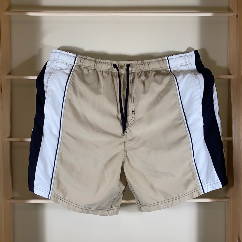 Penmans Beige and Black Swim Shorts